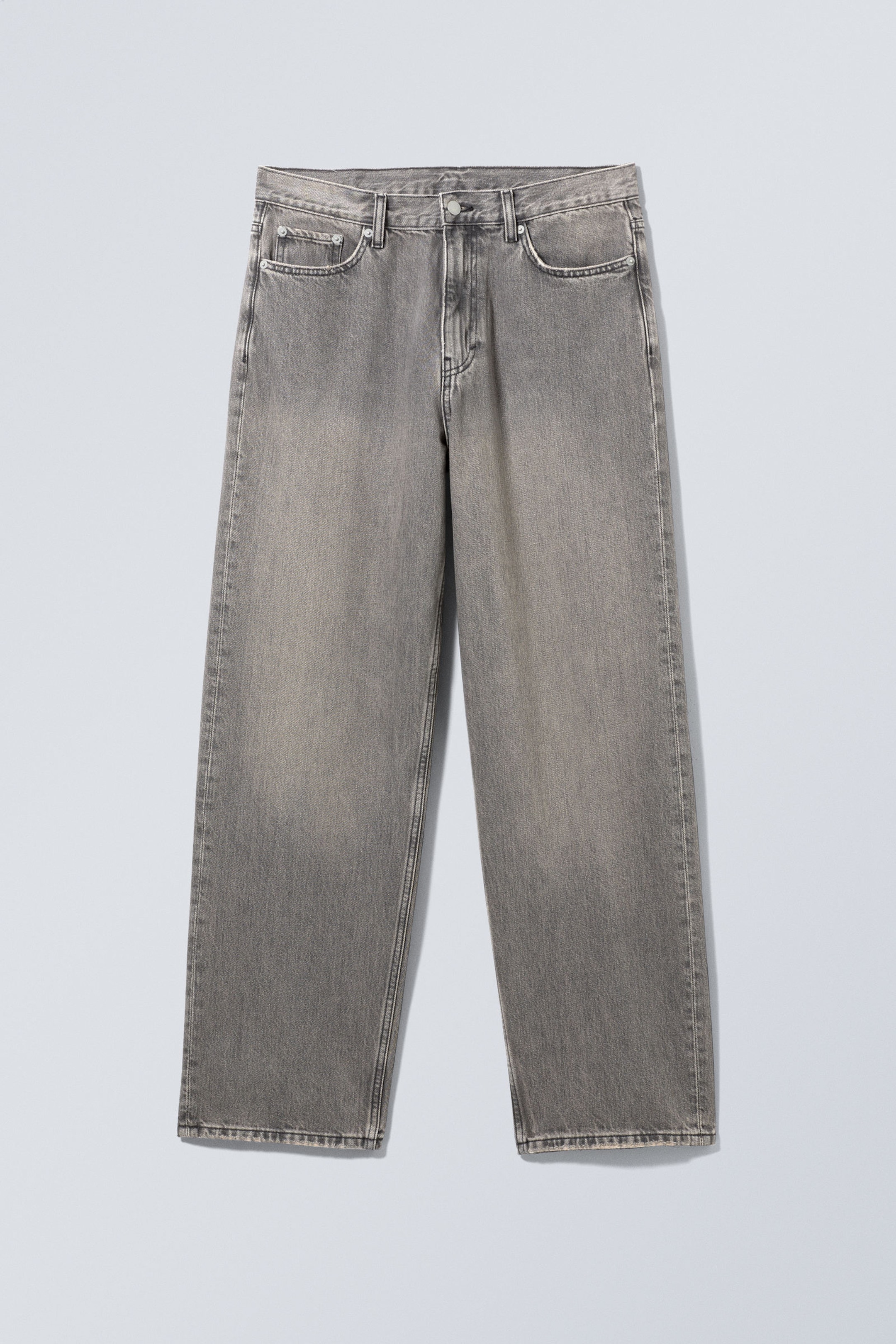 Clay Grey - Grey - Galaxy Loose Straight Leg Jeans - 0