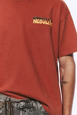 Red - Nebulith - Boxy Printed Graphic T-shirt - 3