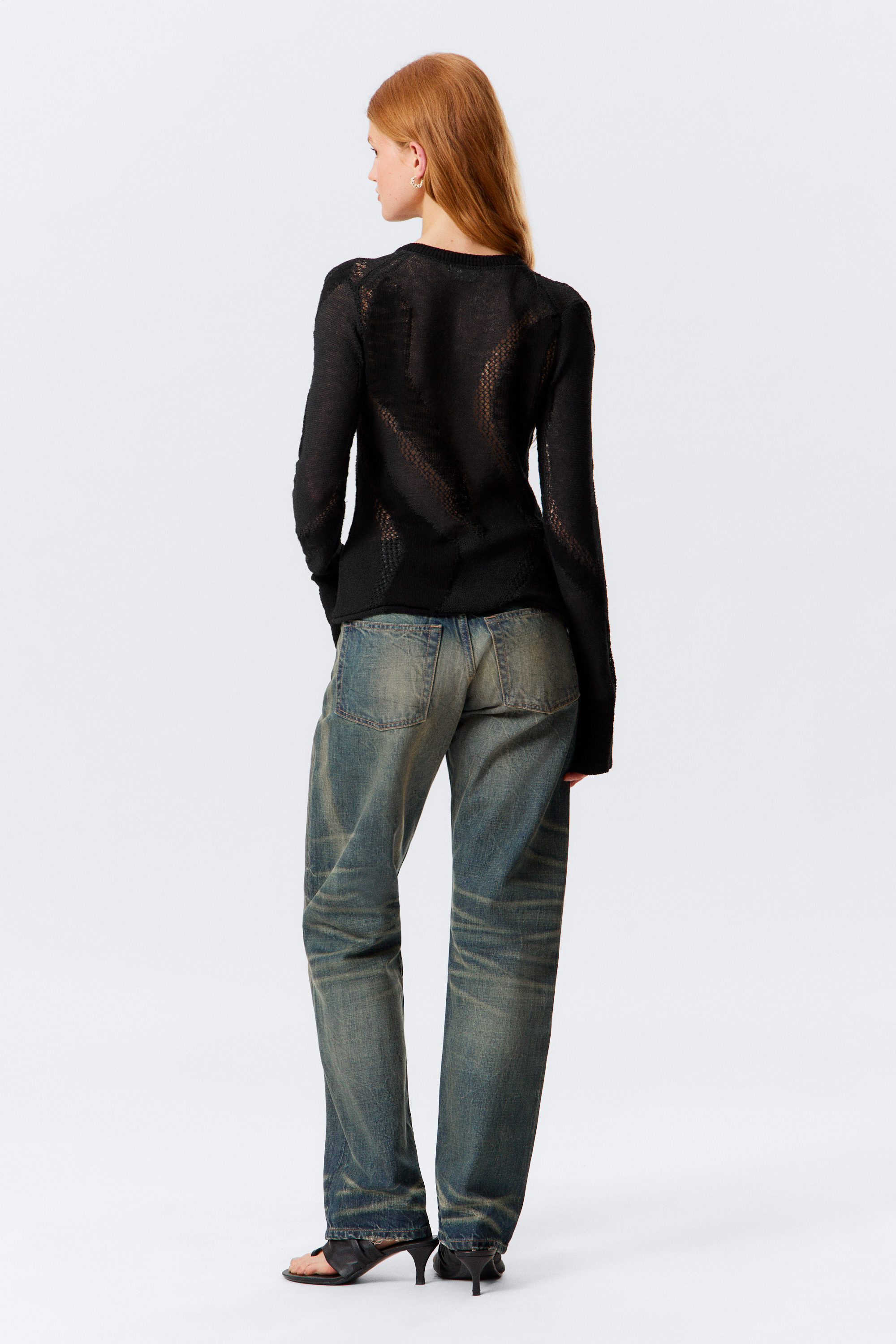Dark Grey - Slim Fit Textured Knit Cardigan - 2