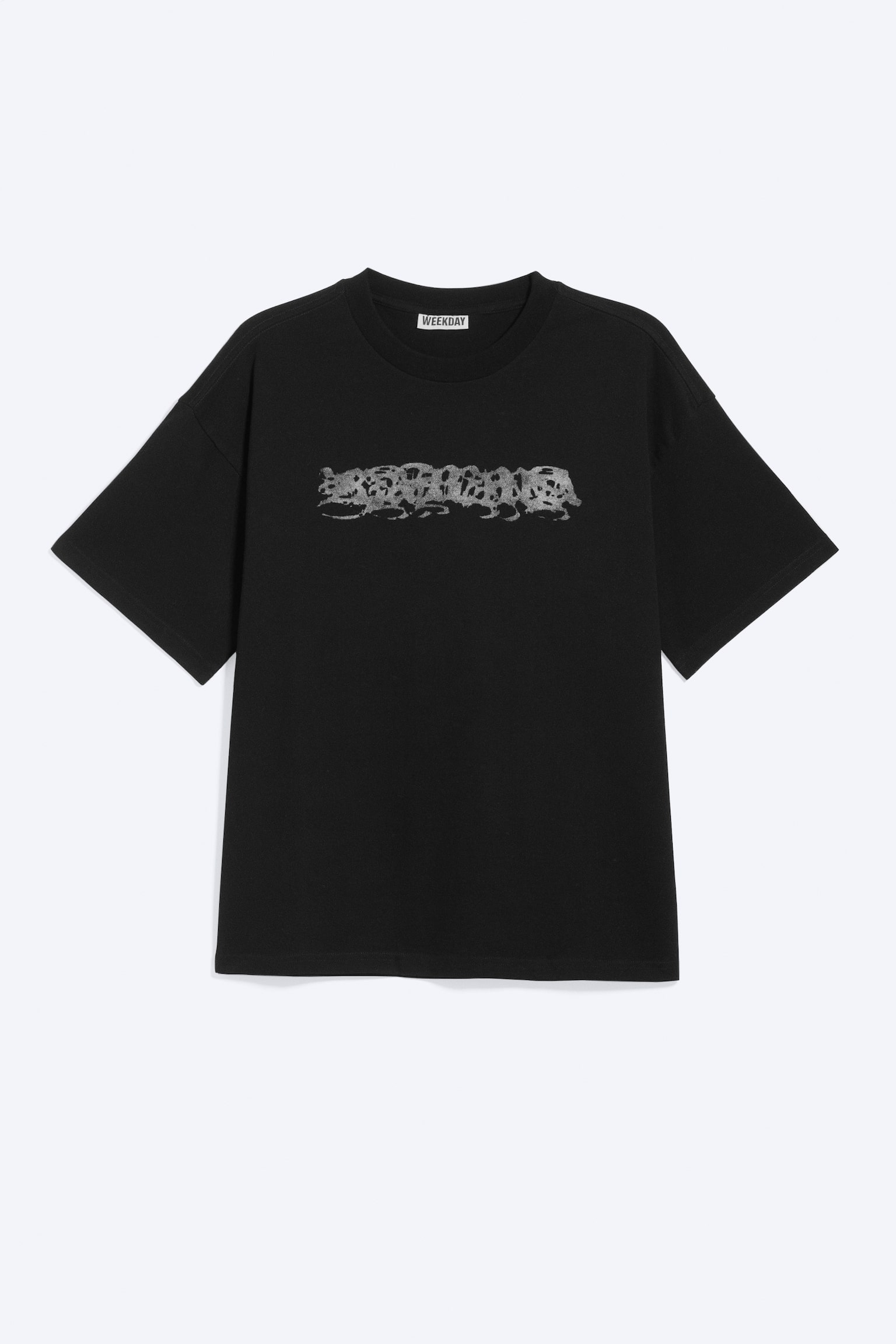 Boxy Printed Graphic T-shirt - Black - Karma/Bílá - Vítejte Na Zemi/Černá - Warden/Růžová/Bílá - Slzy/Žlutá - Itálie - 1