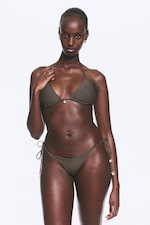 Dark Mole - Shell Tie Bikini Tanga Bottom - 0