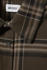 Dark Brown Check - Oversized Shirt - 1