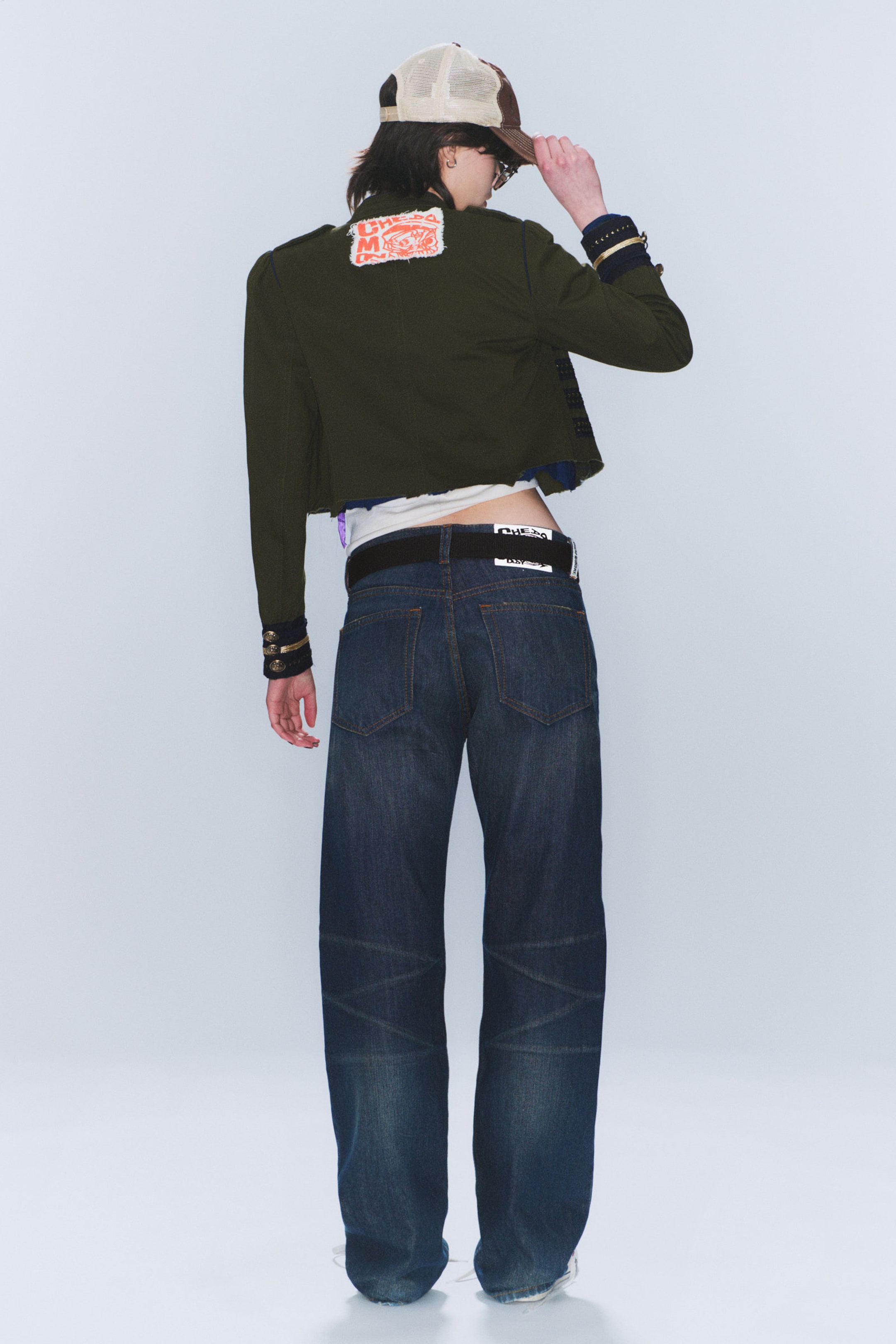 Blues - Dunkelblau - Anti – Unisex-Jeans mit niedrigem Bund - 4