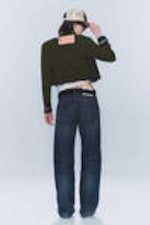 Blues - Dunkelblau - Anti – Unisex-Jeans mit niedrigem Bund - 4