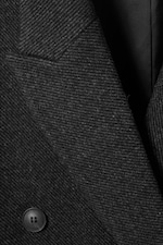 Dark Grey - Logan Double-Breasted Wool-Blend Coat - 5