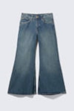 Tide Blue - Mittelblau - Loosy Lucie Low Rise Regular Flared Leg Jeans - 4
