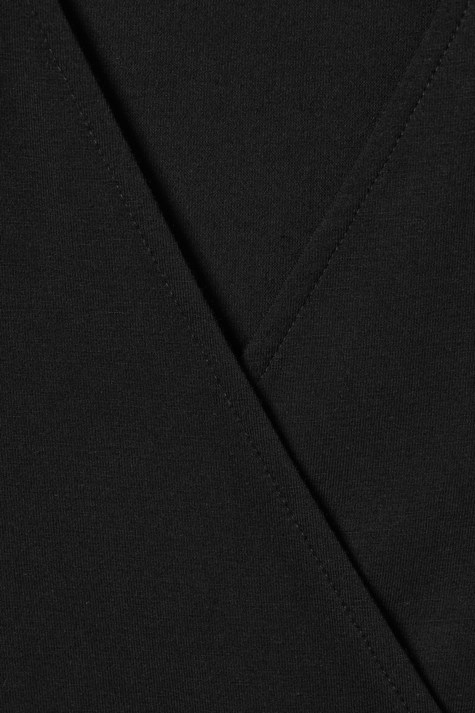 Schwarz - ÄRMELLOSES WICKELTOP AUS JERSEY - 2