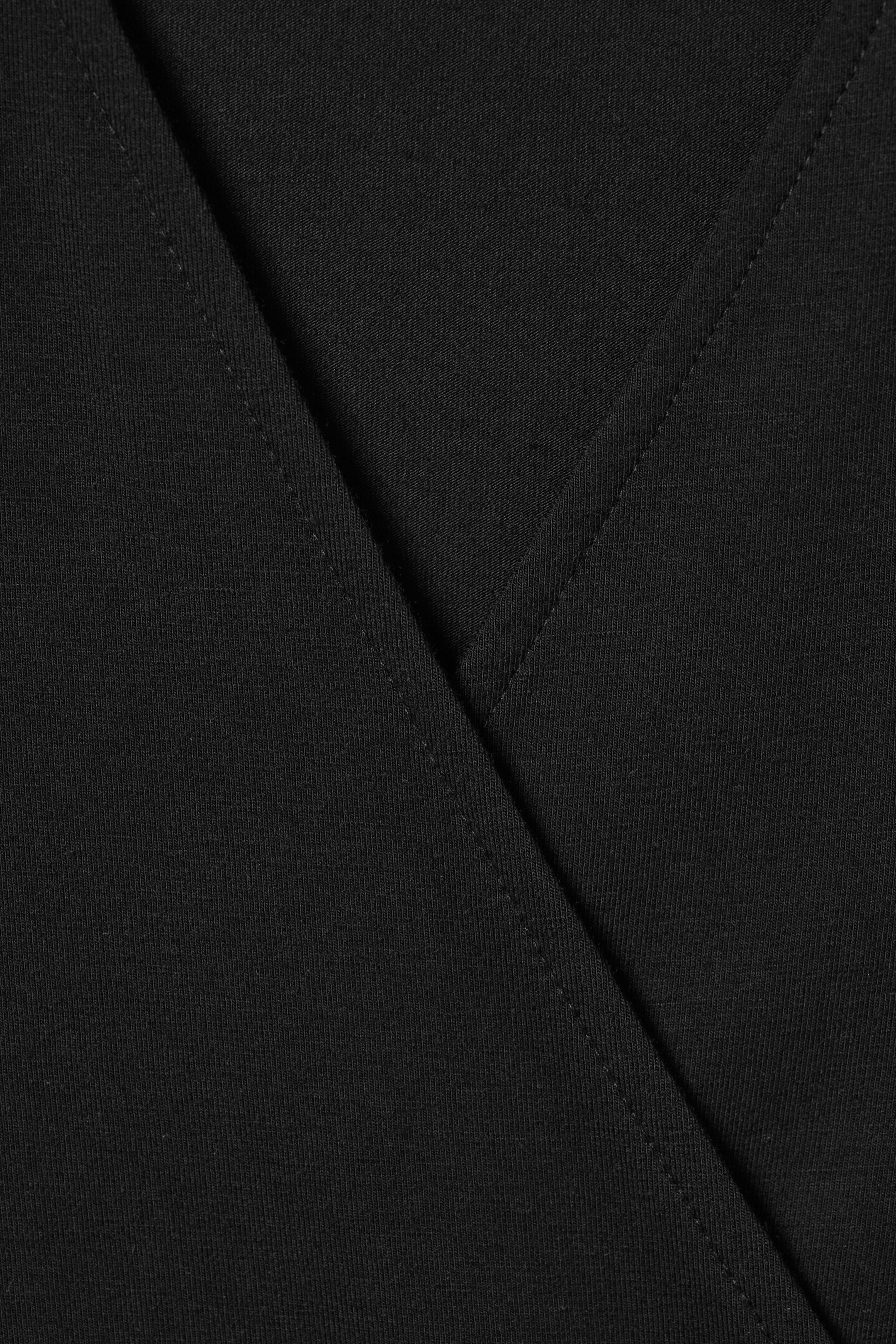 Noir - HAUT SANS MANCHES EN JERSEY À ENROULER - 1