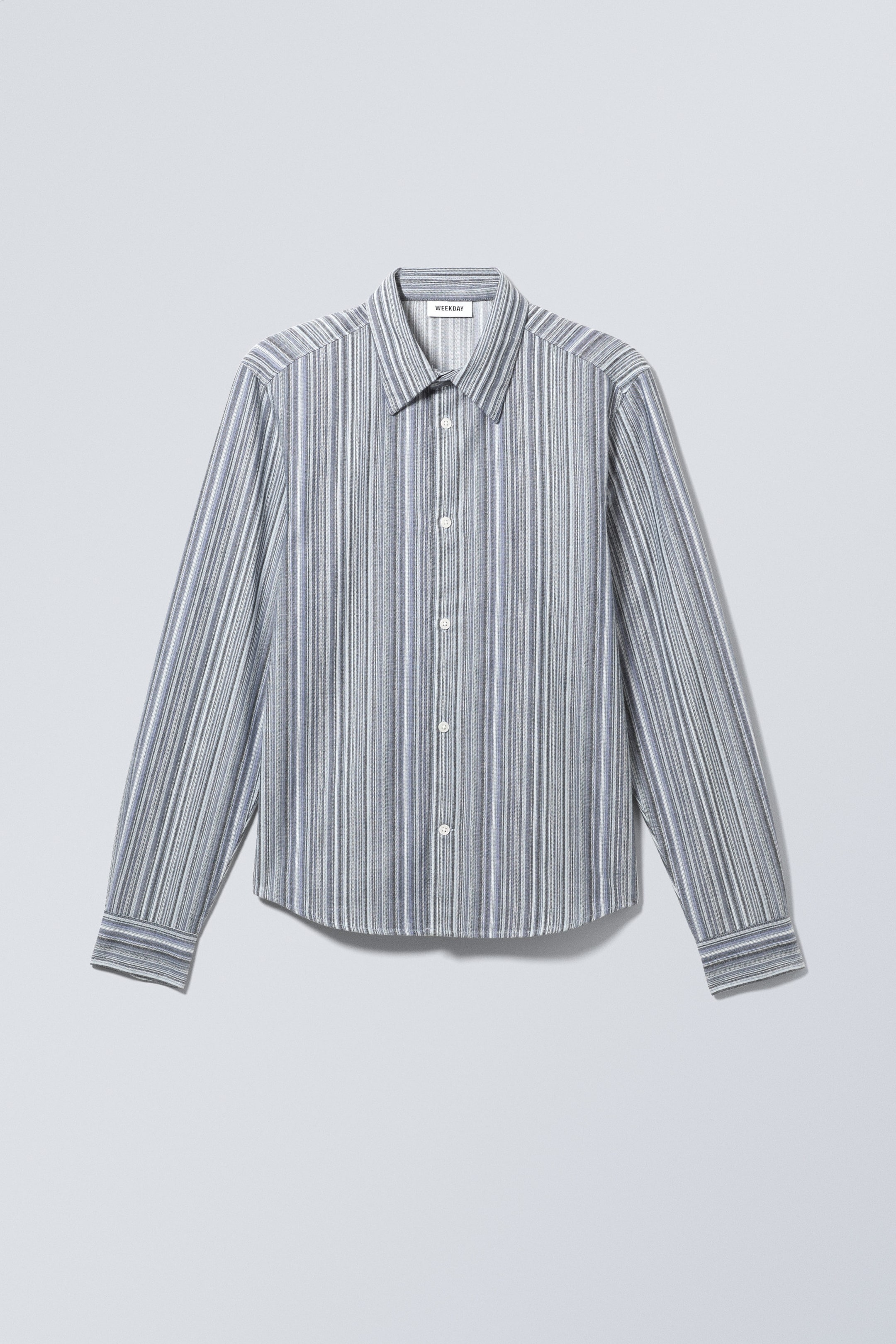 Blue Stripes - Oscar stripete skjorte med normal passform - 1