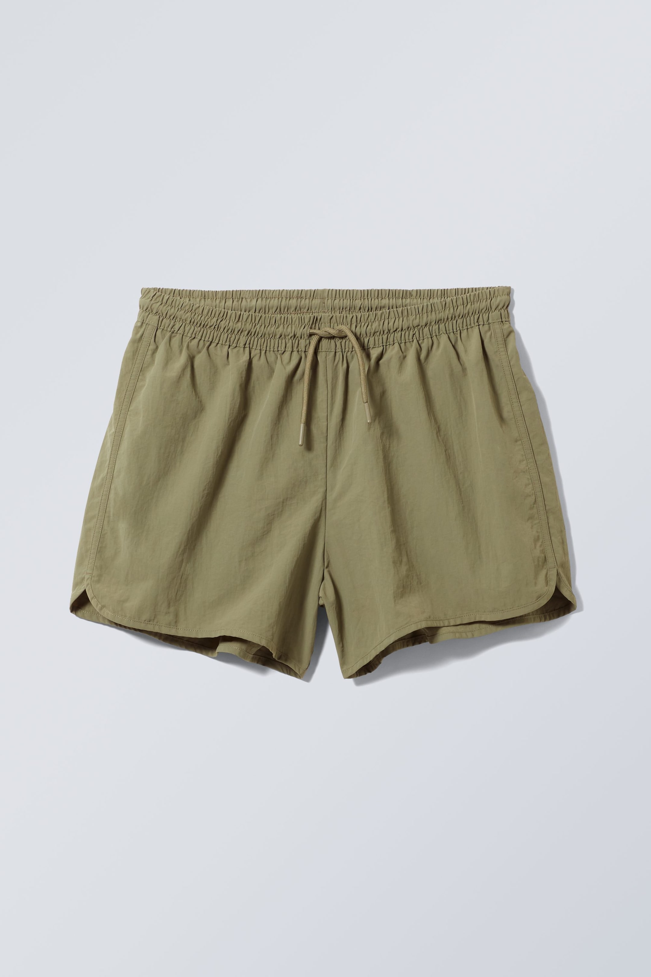Khaki green - Strukturert badeshorts, lengde til midt på låret - 1