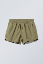 Khaki green - Strukturert badeshorts, lengde til midt på låret - 1