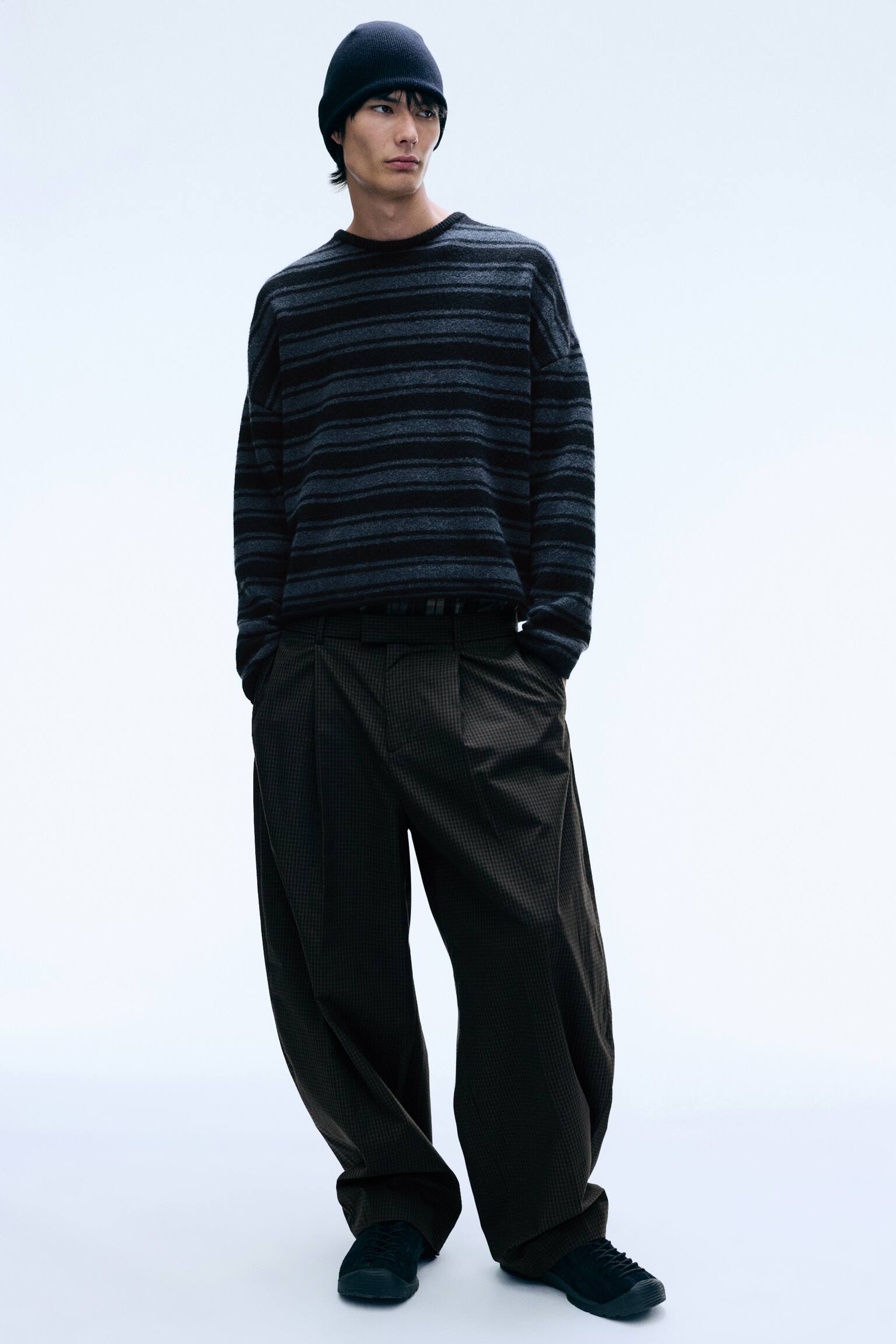 Pantalón Chino Felix Barrel - Marrón a cuadros/Negro - 1