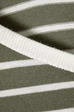 Striped Khaki - Boxy Sleeve T-Shirt - 6