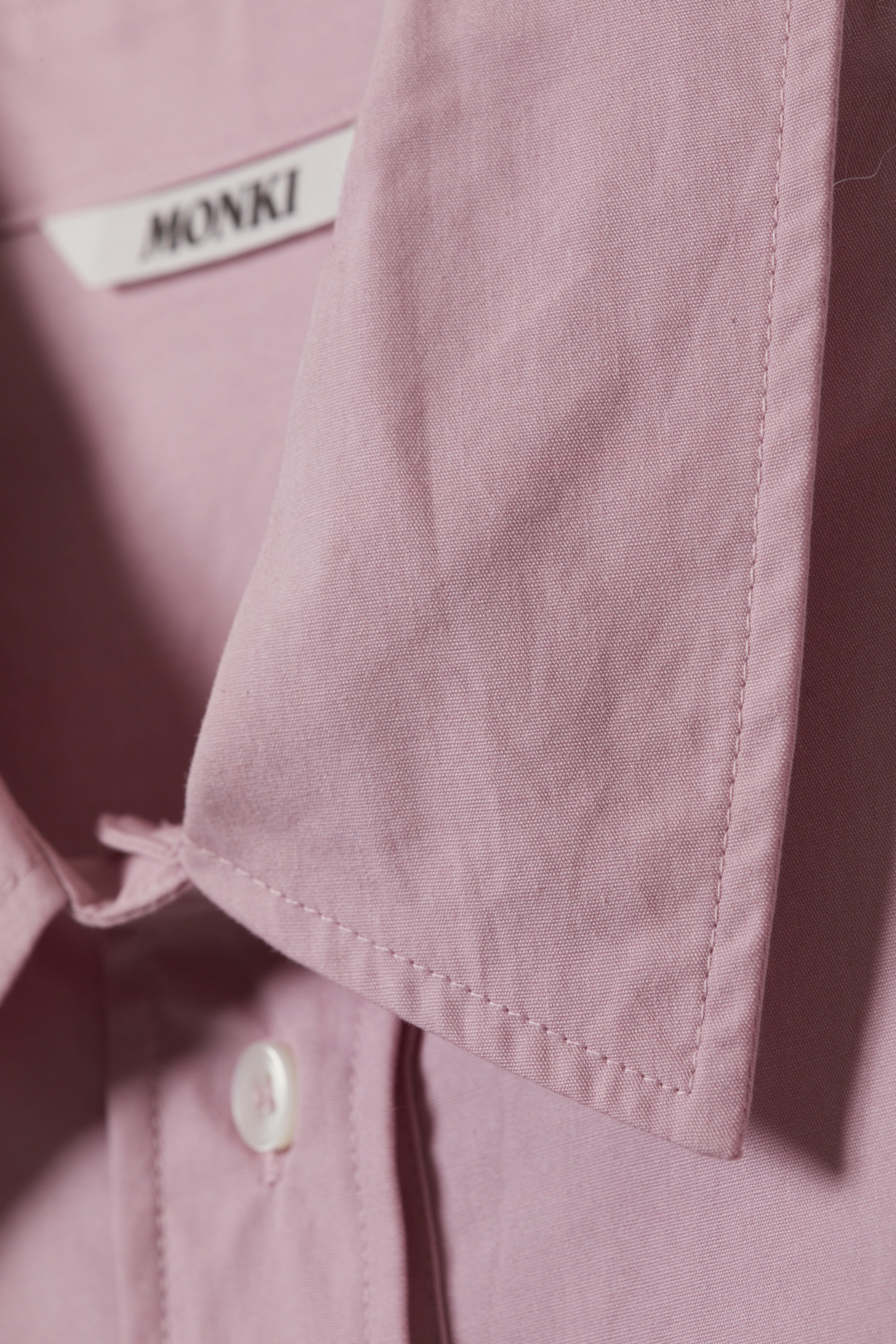 Dusty Pink - Oversized Long-Sleeved Cotton Shirt - 2