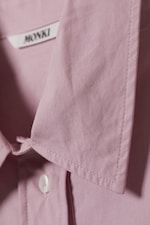 Dusty Pink - Oversized Long-Sleeved Cotton Shirt - 1