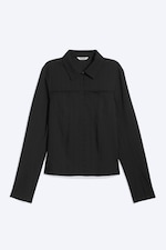 Black - Slim fit A-line Longsleeve - 0