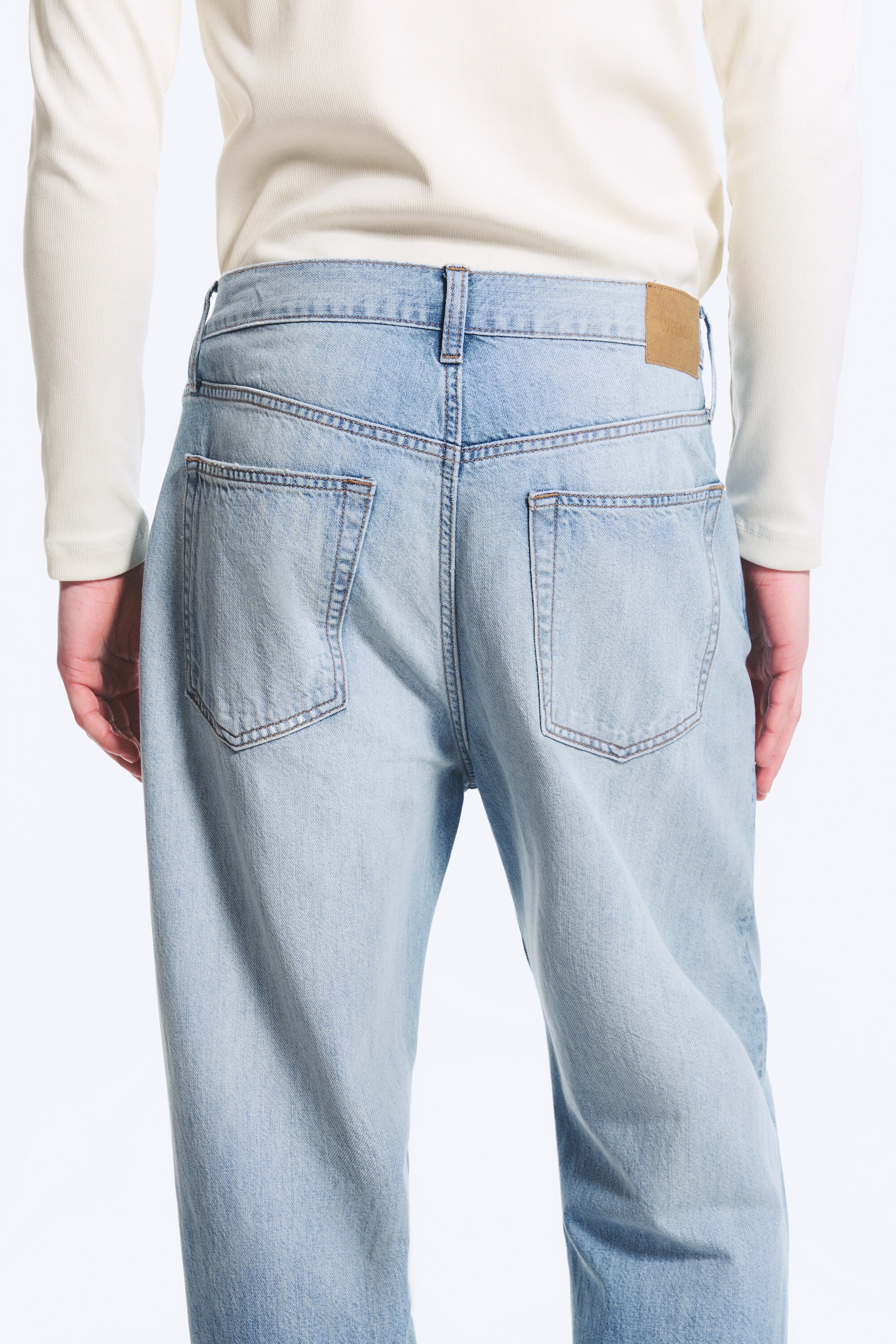 Kimberley Blue – lyseblå - Galaxy løs og rett jeans med mellomhøy midje - 3