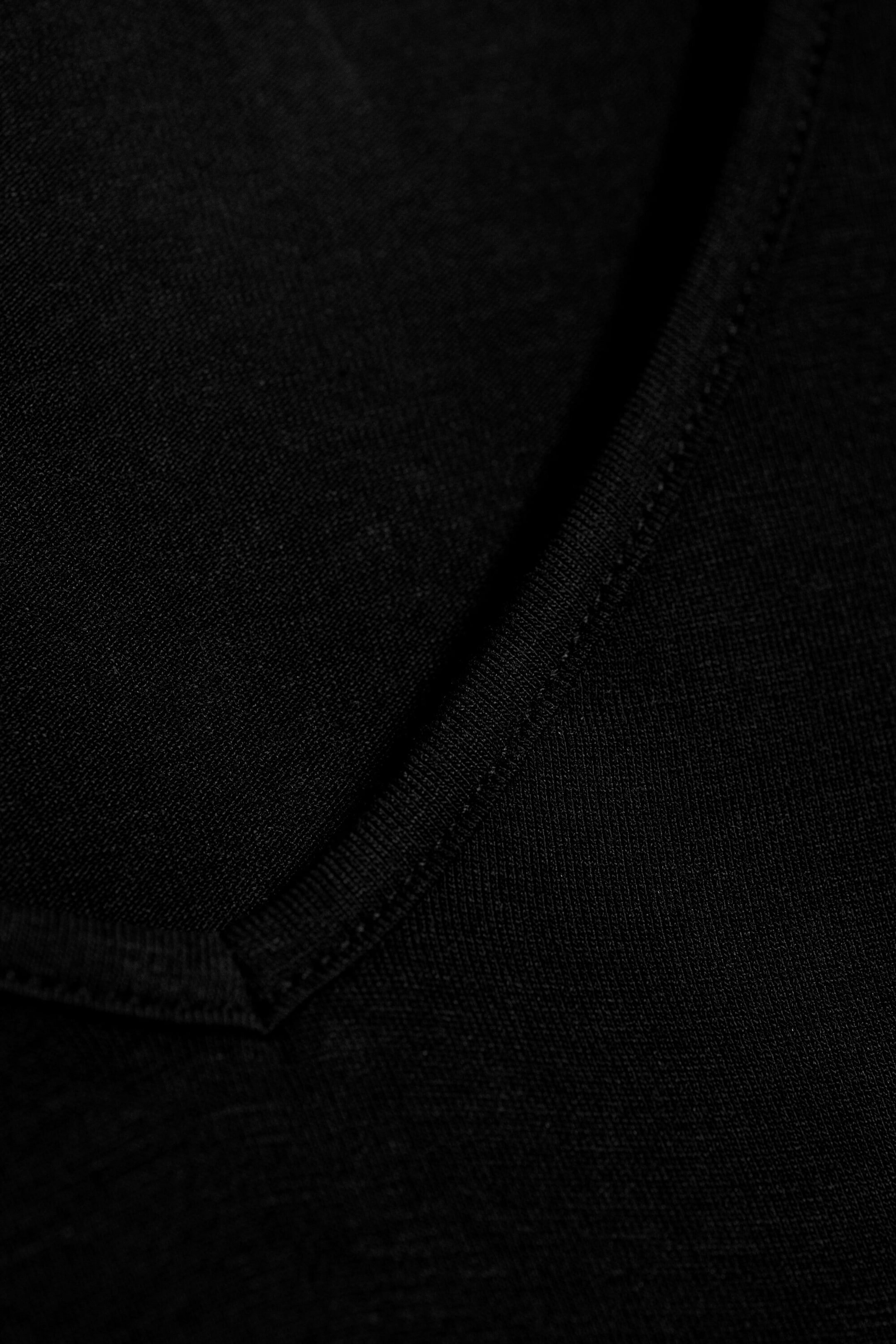 Black - Anti-plunge V-neck top - 3