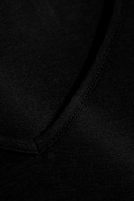 Black - Anti-plunge V-neck top - 3