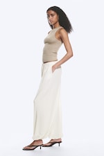 White - Soft Mid-Rise Balloon Trousers - 2