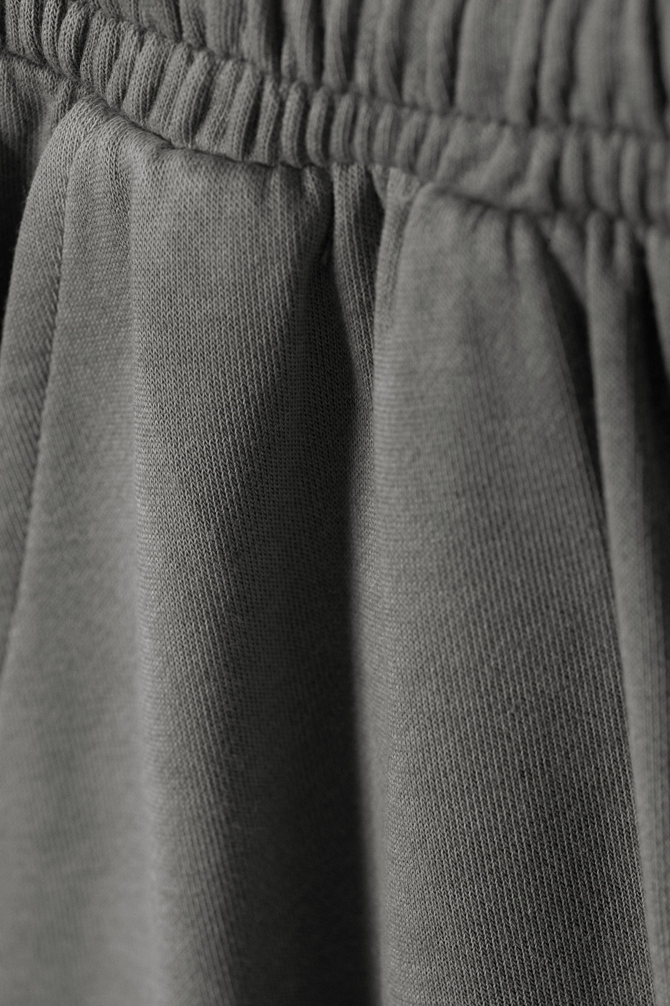 Washed Dark Grey - Low Rise Wide Leg Baggy Sweatpants - 4
