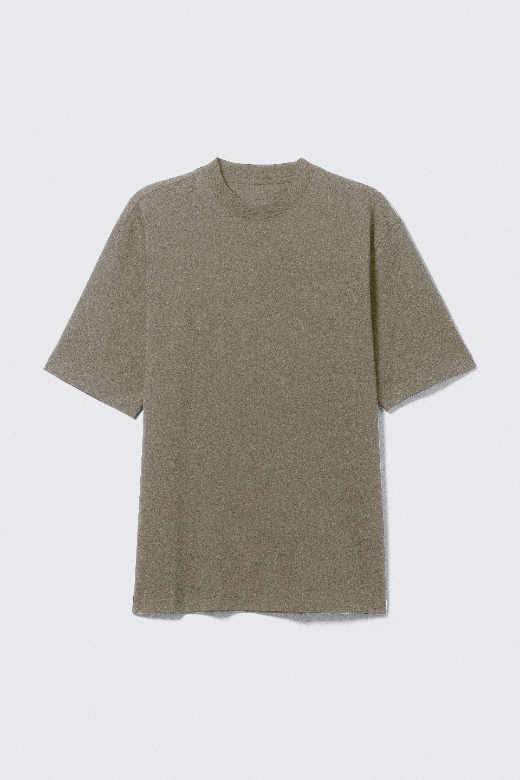 Relaxed Fit Short-Sleeved Cotton T-shirt - Zaprášená khaki zelená/White/Black/Námořnická modrá/Tmavě zelená/Dark Brown/Šedý melír