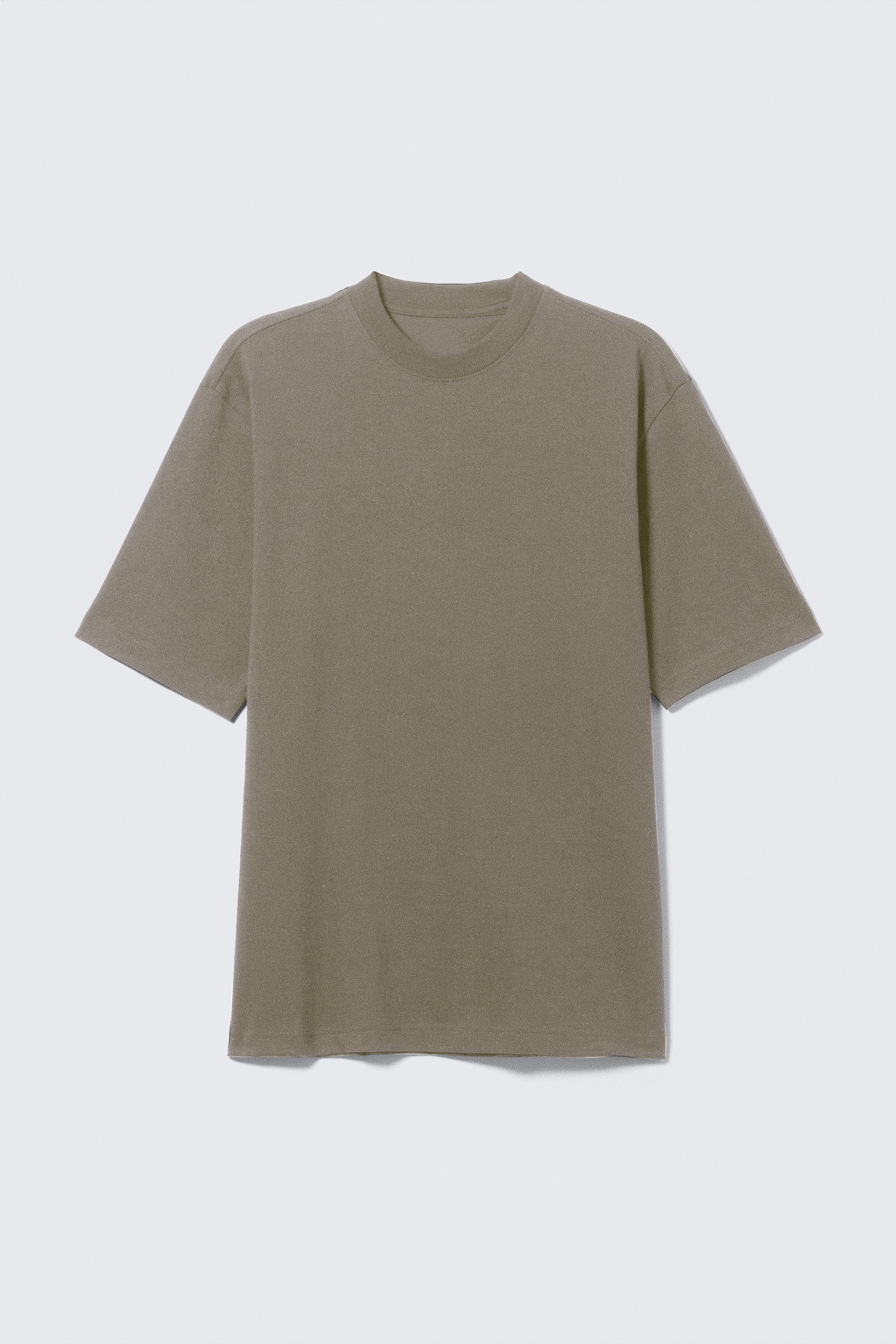 Relaxed Fit Short-Sleeved Cotton T-shirt - Dusty Khaki Green/White/Grey Melange/Black/Light Blue/Navy Blue - 2