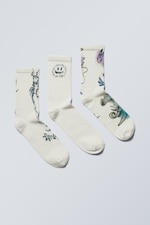 Mix graphique - Lot de 3 paires de chaussettes de sport graphiques - 0