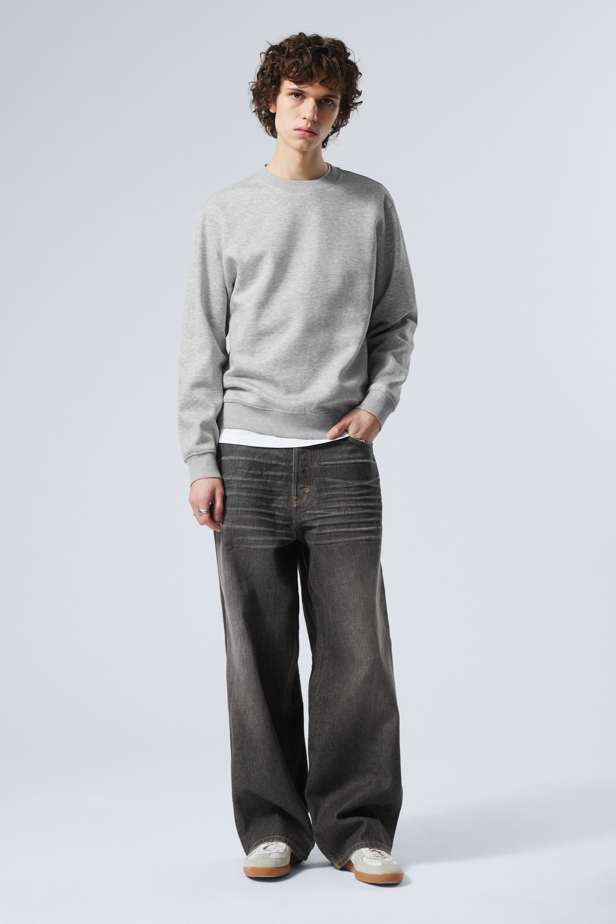 Grey Melange - Standard Midweight Sweatshirt - 2