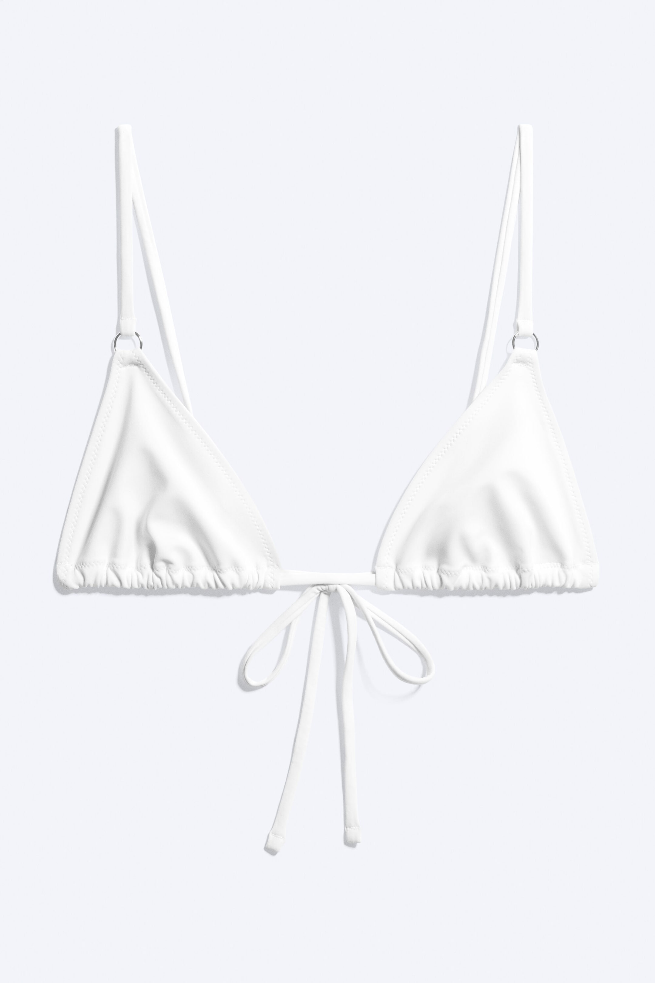 White - Triangle bikini top