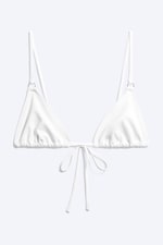 White - Triangle bikini top - 0