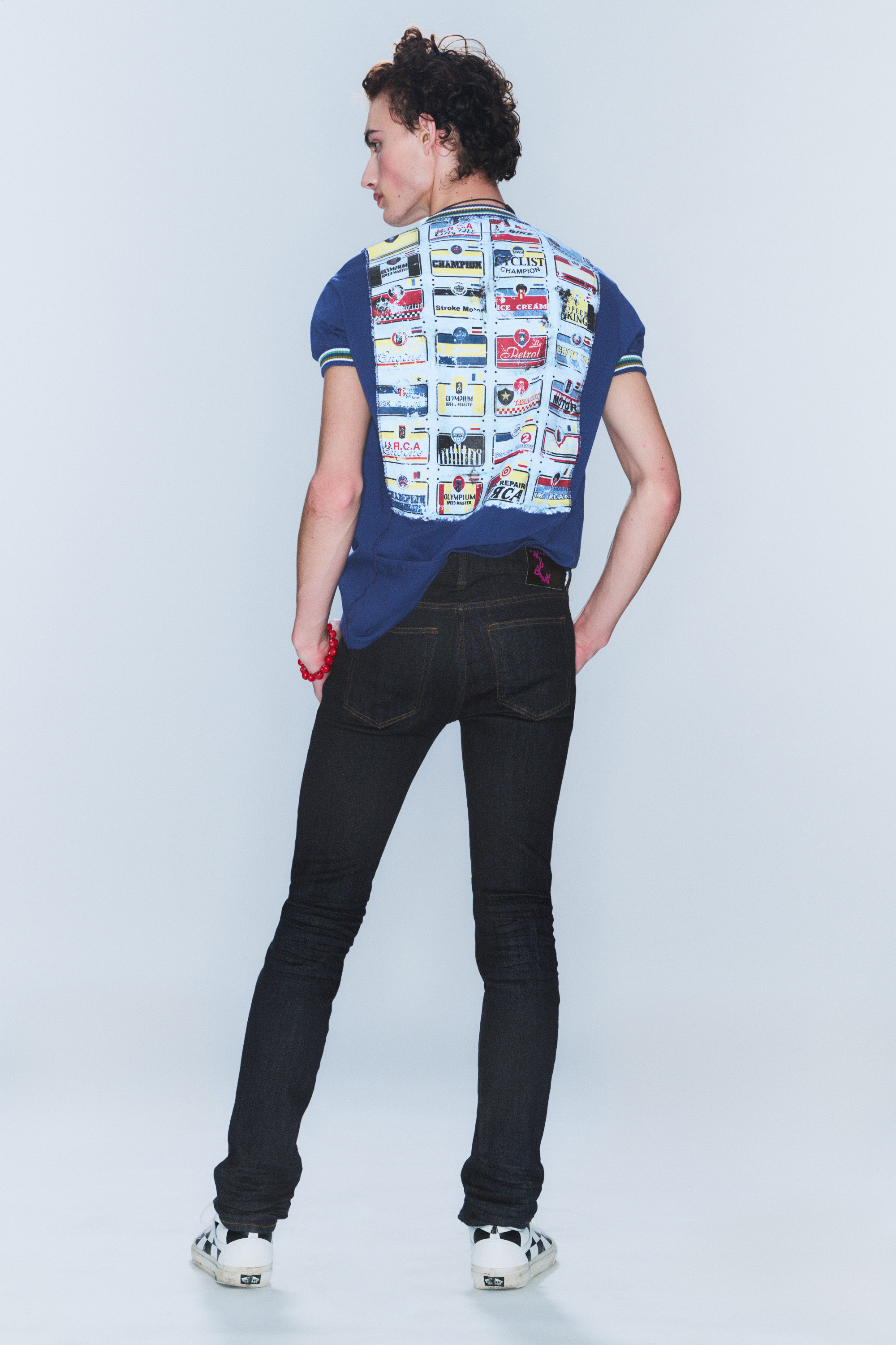 Blue - Sleeze Low Waist Skinny Jeans - 3