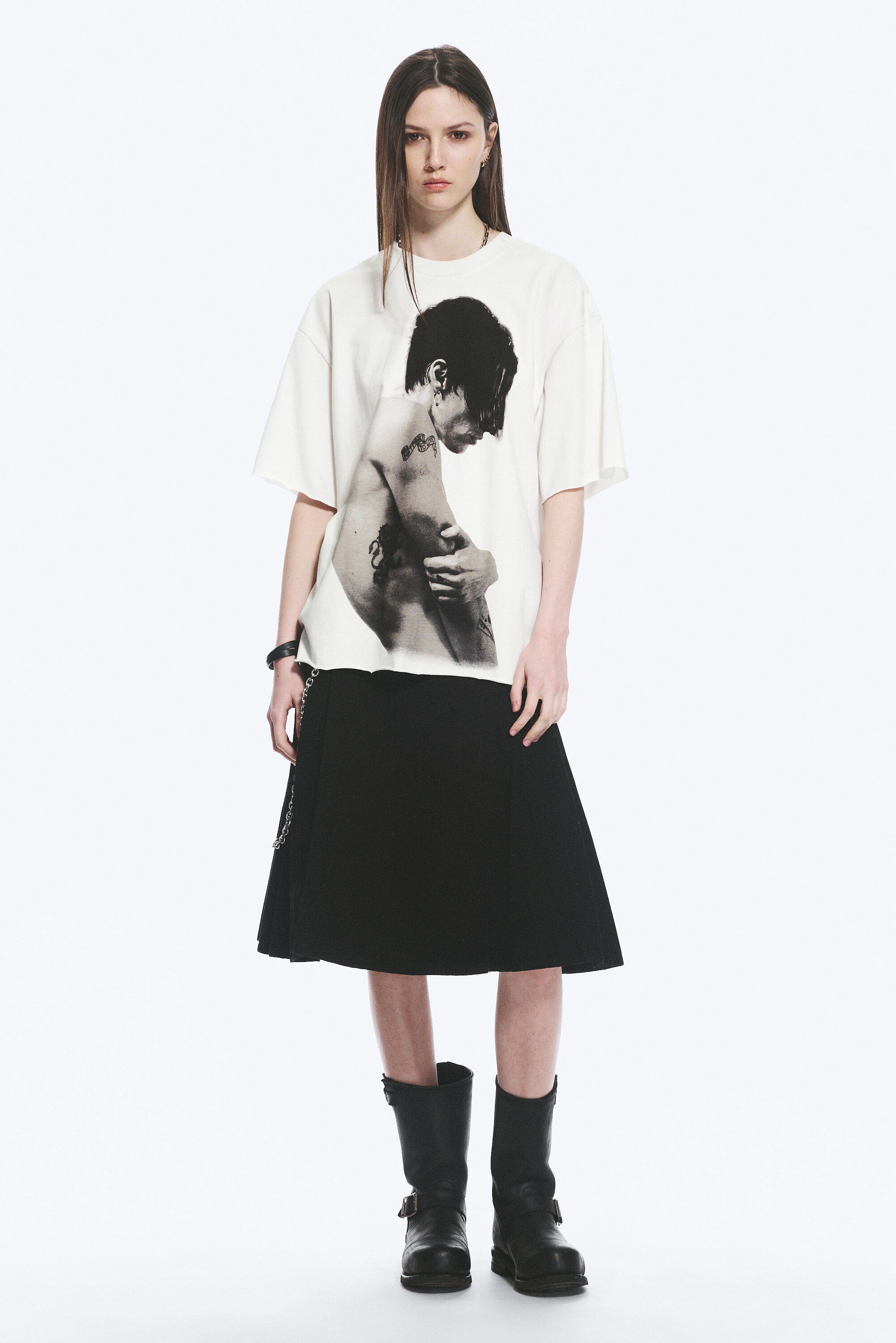 yungblud printed oversized tee - Off-white | Weekday EU