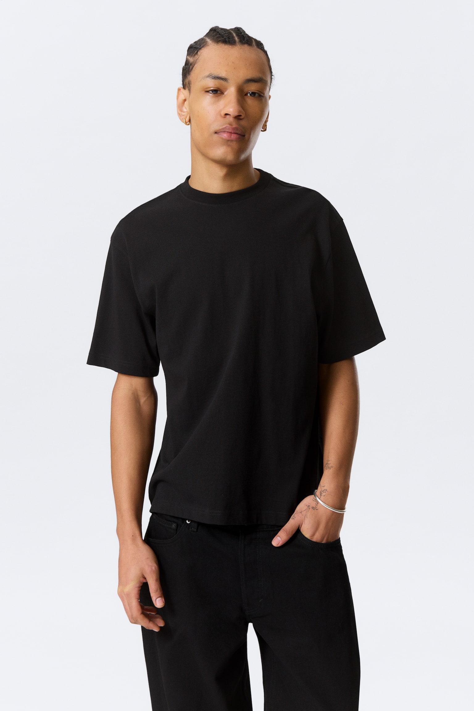 T-shirt décontracté - Noir/Violet/Bleu vif/Blanc - 1