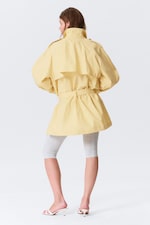 Light Yellow - ROSABEL LOOSE SINGLE-BREASTED TRENCH COAT - 4