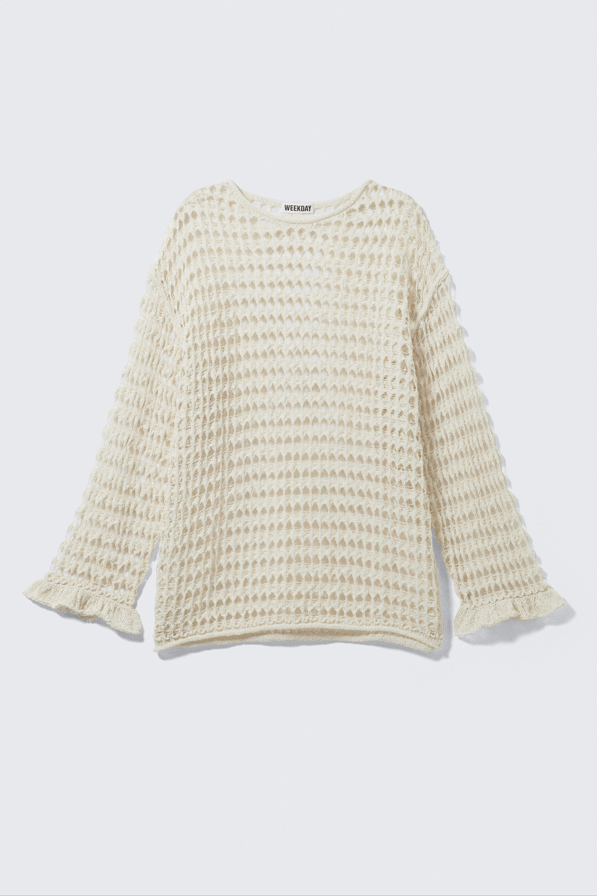 Off-white - Loose Fit Open-Knit Sweater - 3
