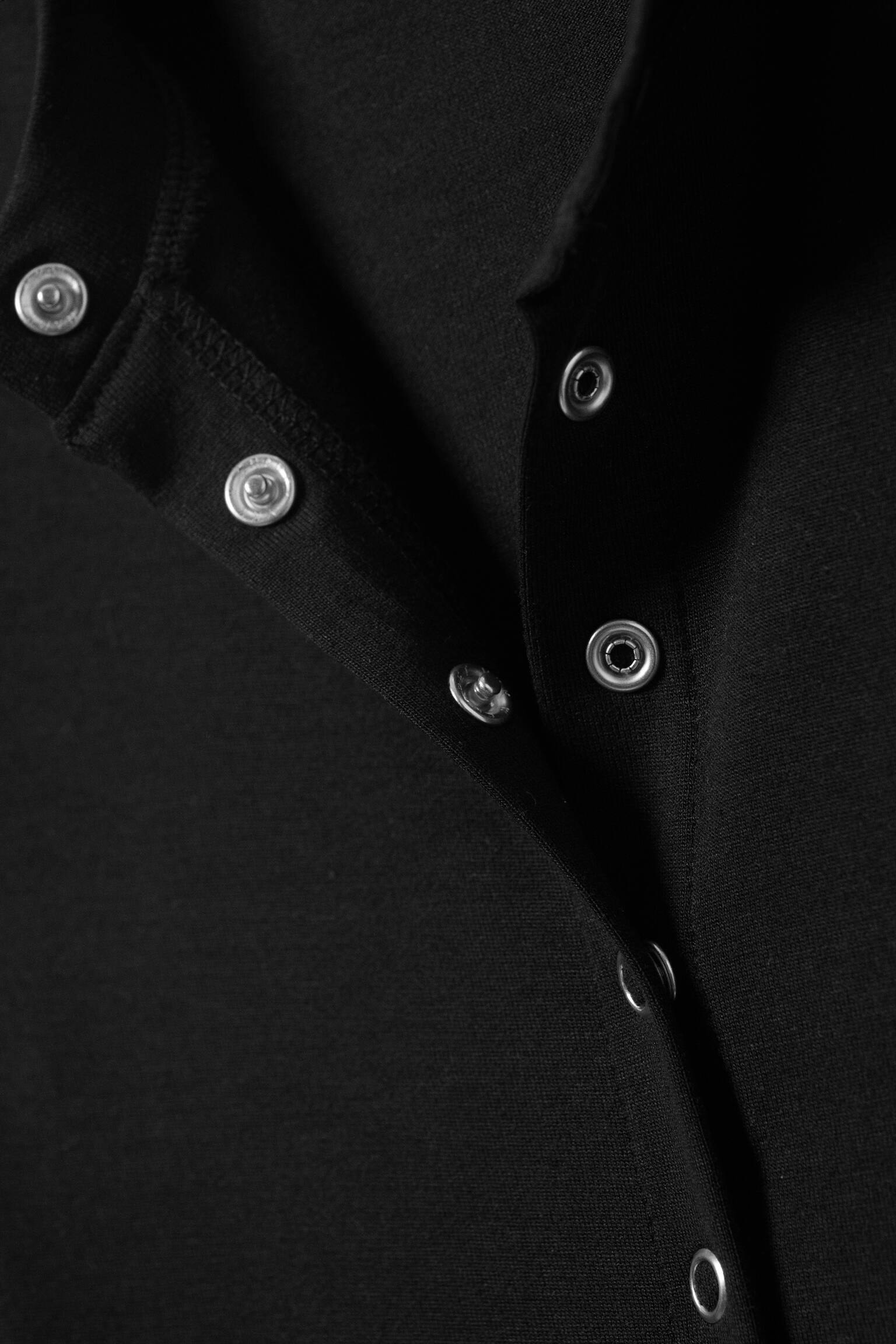 Sukienka Popper mini z długim rękawem - Czarny - 5