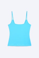 Turkoois - Tanktop met smalle bandjes - 3