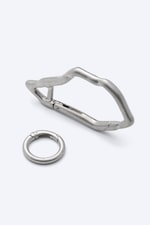 Gedecktes Grau - Karabiner-Clip "Beach" - 0