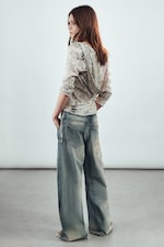 Dusty Mole - Printed Hooded Stud Top - 3