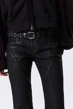 Noir enduit - Noir - Jean bootcut slim taille basse Nova Twist - 1