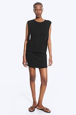 Black - Tanktop mit Raffungen - 2