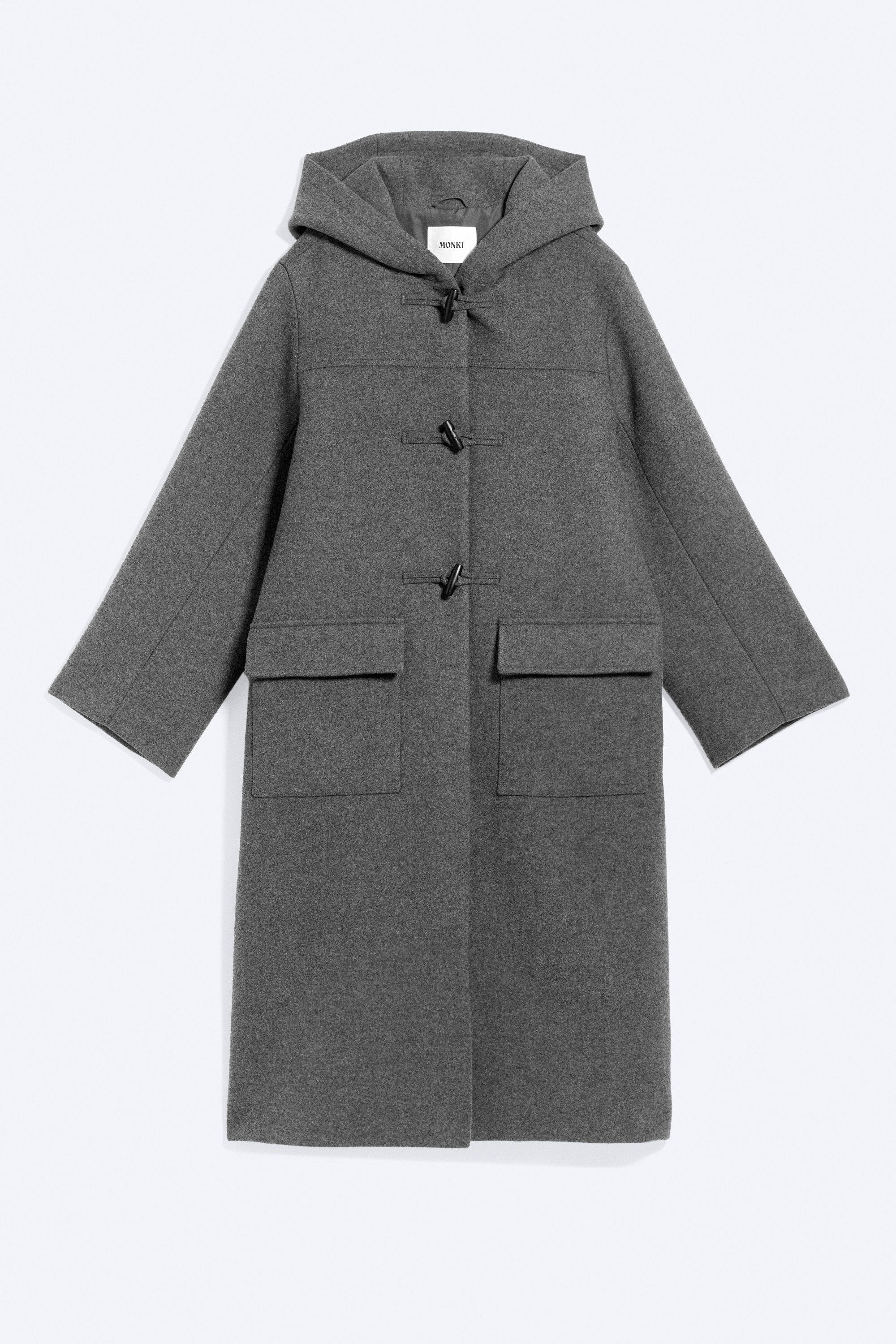 A-line duffel coat - Grey Melange