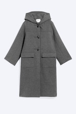 Grey Melange - A-line duffel coat - 4