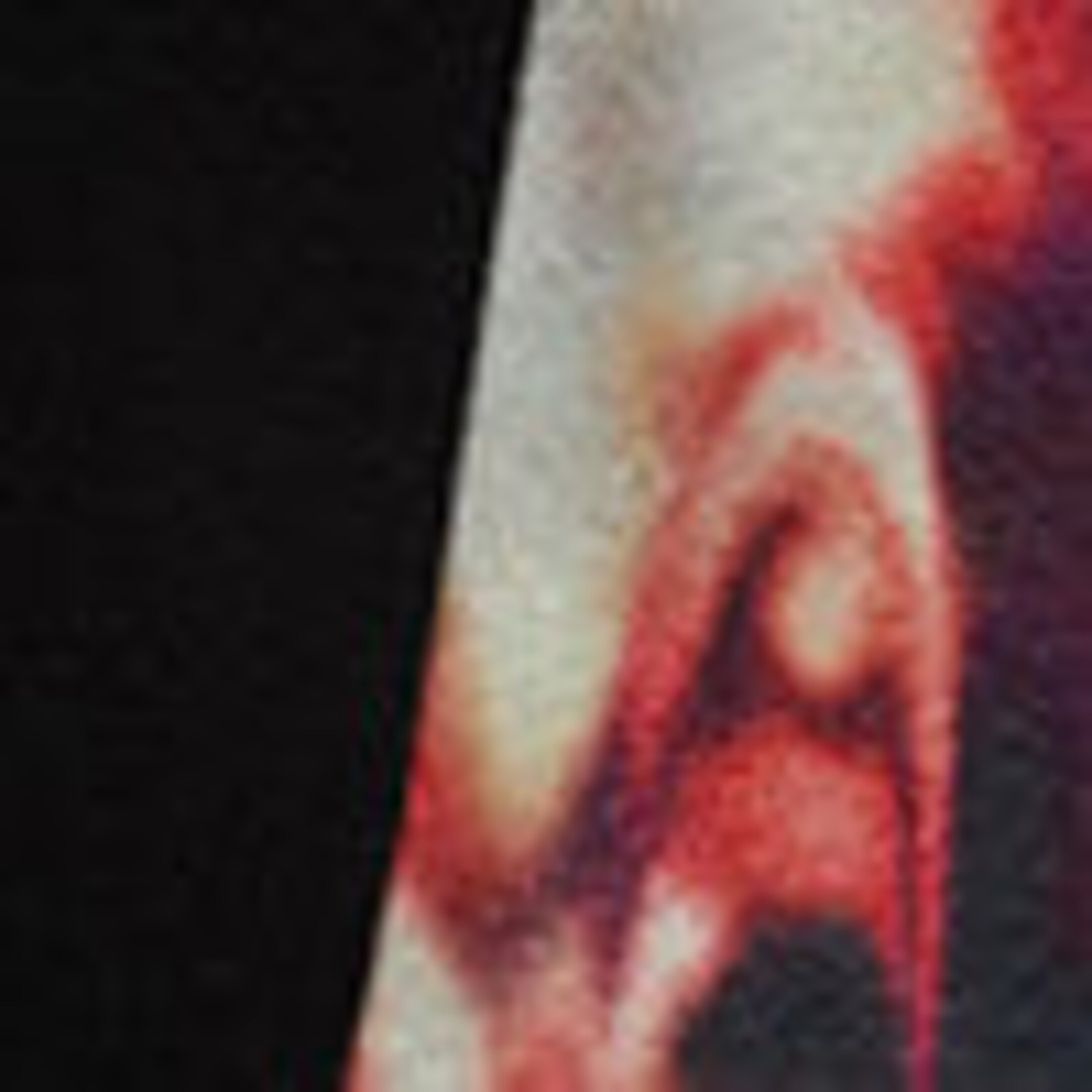 Red Tie-Dye & Solid Black - 2-pack Tie-Dye Crew Socks - 1