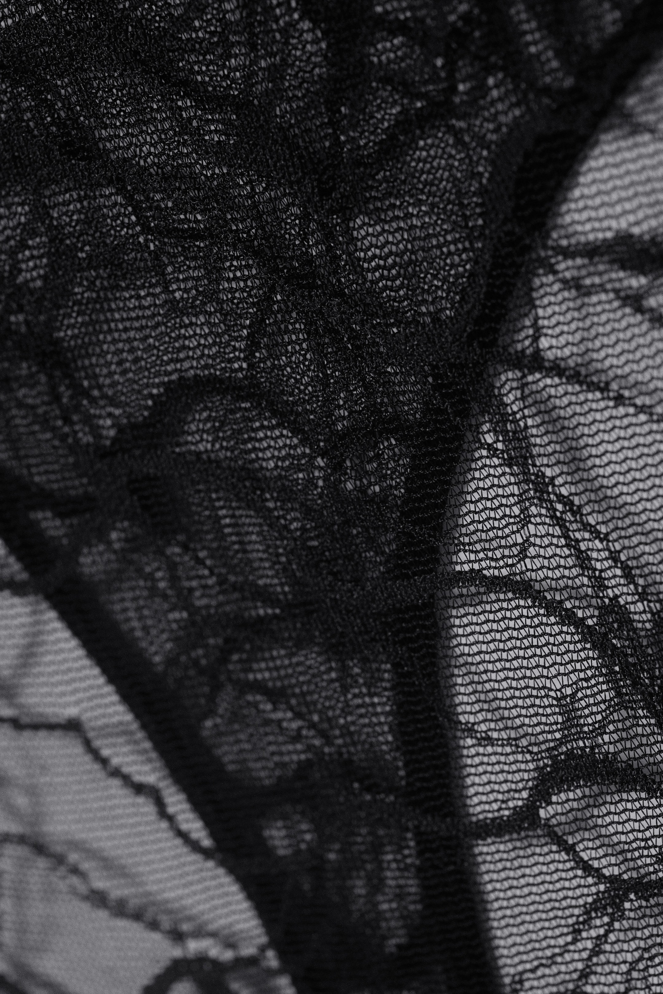 Black - Lace Thong Bodysuit - 2