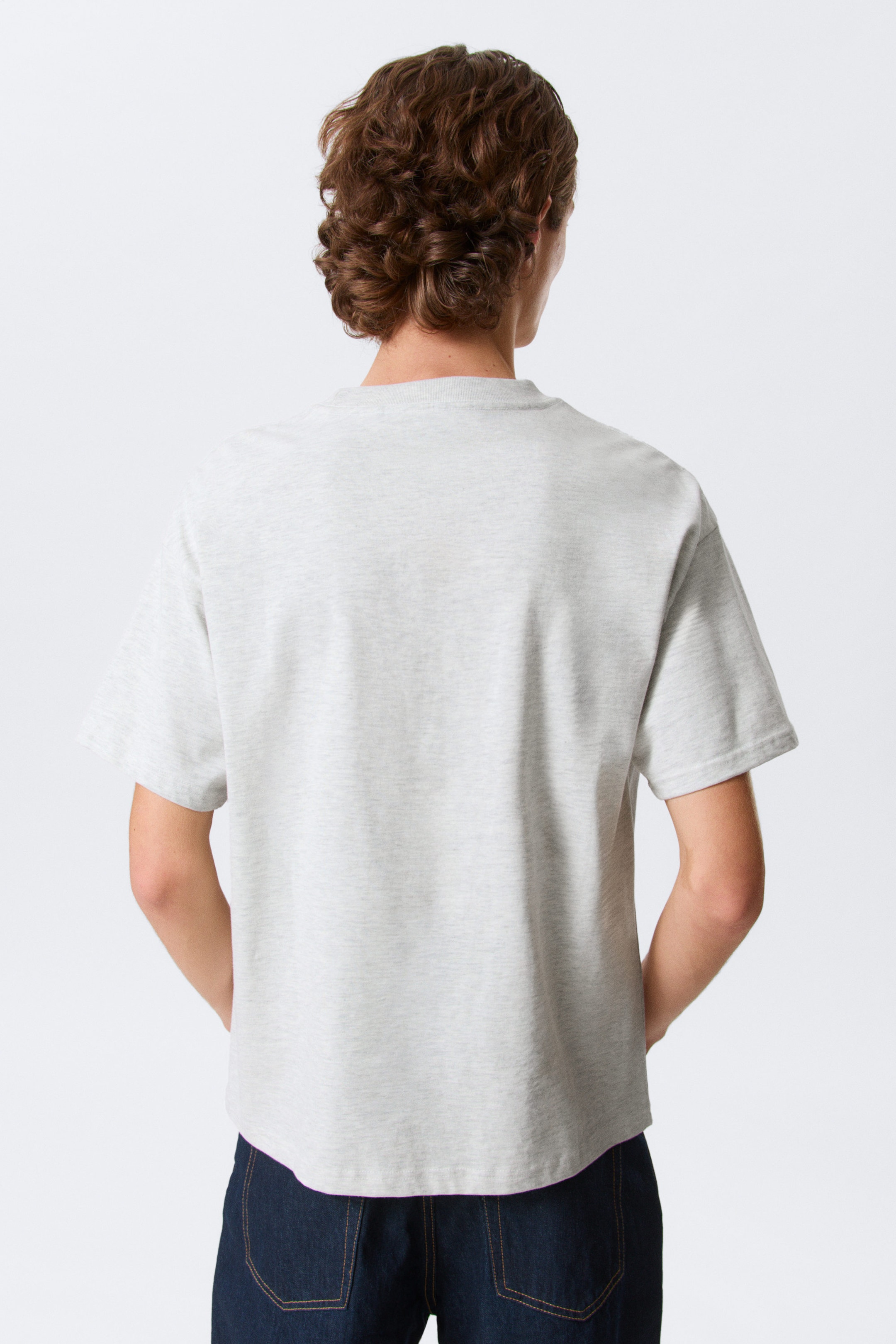 Mélange gris clair - T-shirt ample et carré - 2