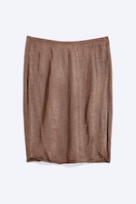Braun - Midirock aus Strick mit mittelhohem Bund - 4