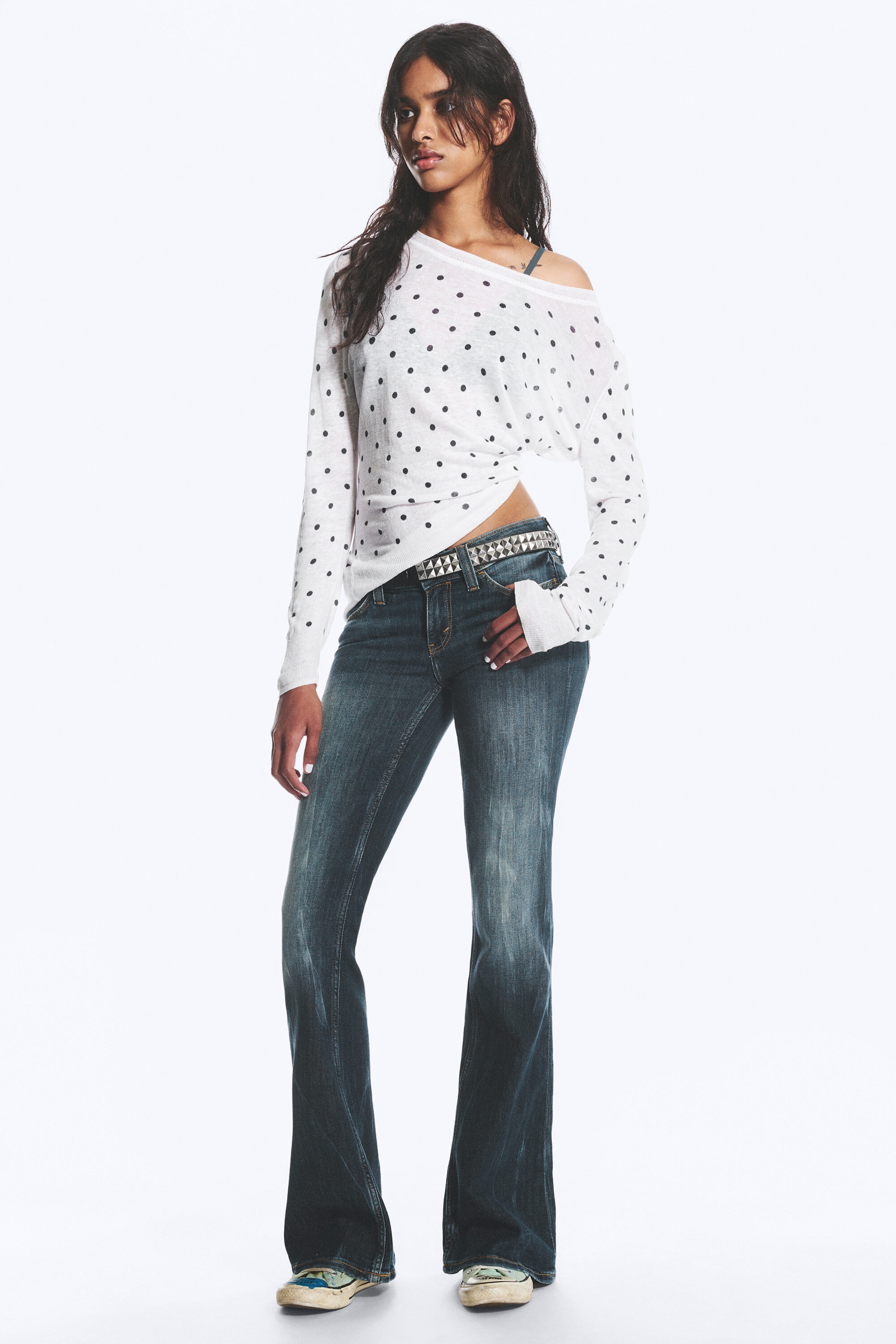 Ray Blue - Dark Blue - Booty Bei Low Rise Skinny Bootcut Jeans - 1