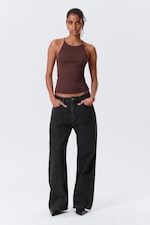 Burgunderrot - Schmal geschnittenes Racerback-Tanktop - 1